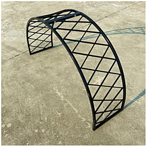 ZBJDX Gartenlaube, Metall, gewölbtes Rankgitter, Weinrebenbogen, Blumenregal, Pflanzen, Klettergitter, Outdoor, Hinterhofzaun, Stützrahmen, Grün, 180 cm