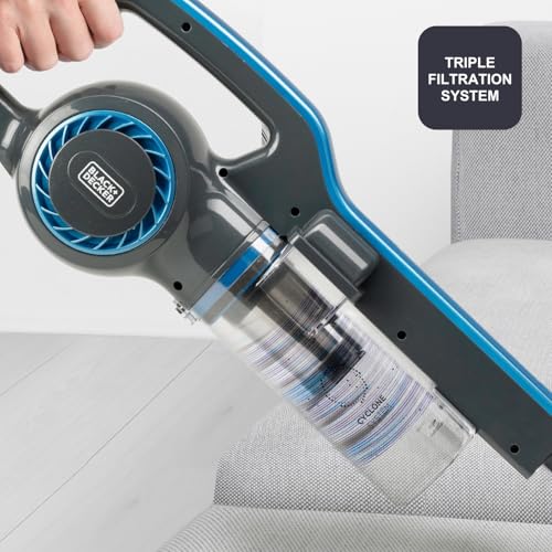 BLACK+DECKER - Steelstofzuiger met Snoer zonder Zak 2-in-1 BXVMS600E | 600W | 6m Kabel | Cycloontechnologie | HEPA-Filter | Licht & Krachtig - Afbeelding 5