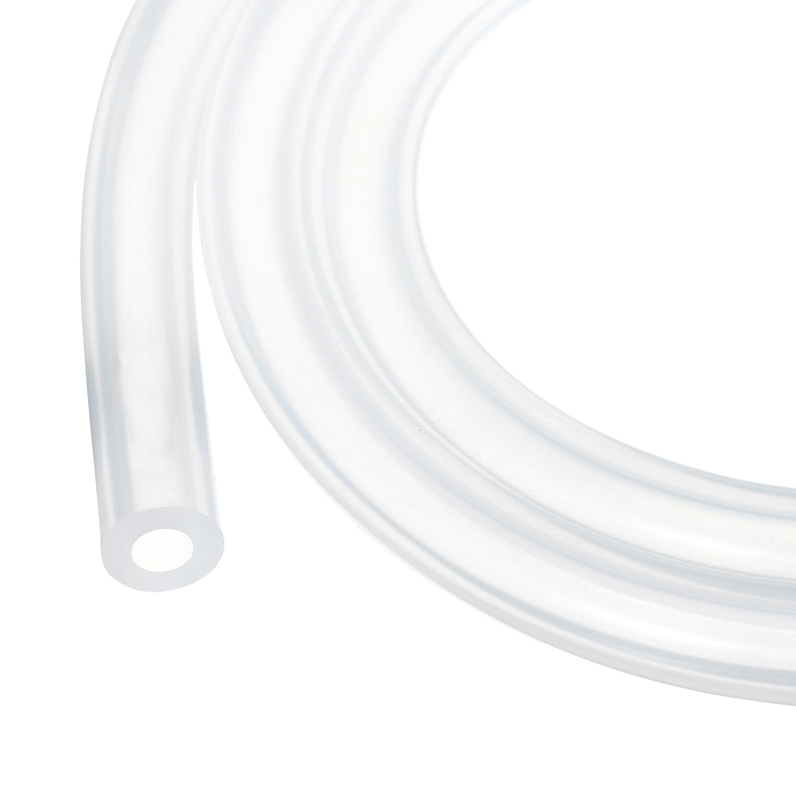 1m(3.3ft) 6.4mm(1/4") ID x 12.7mm(1/2") OD Silicone Tubing Clear Industrial Plastic Tubing Pure Silicone Hoses for Pump Siphoning Draining Irrigation Brewing