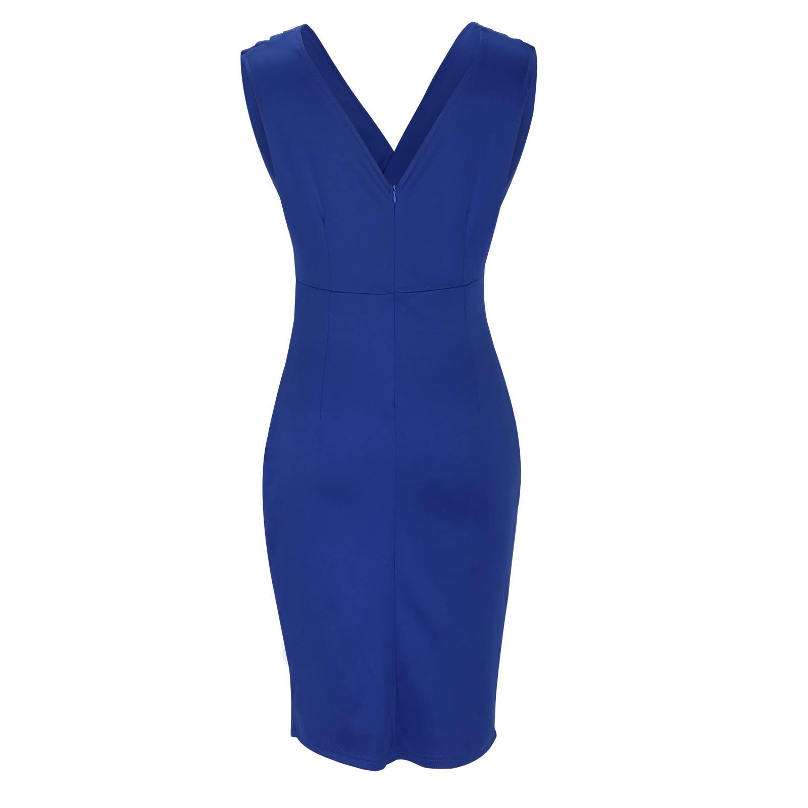 Abendkleid Damen V-Ausschnitt Ärmellos Maxikleid Elegant