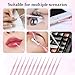 300 Count Micro Applicator Brush, Crystal Pink Micro Swabs, Disposable Eye Lashes Mascara Wands for Eyelash Extension