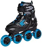 Roces Boys Moody Boy TIF Inline Skates - Black-Astro Blue, 36-40