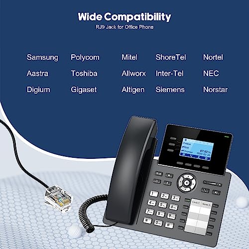 Casque de téléphone RJ9 avec microphone anti-bruit filaire pour poste fixe de bureau - 6