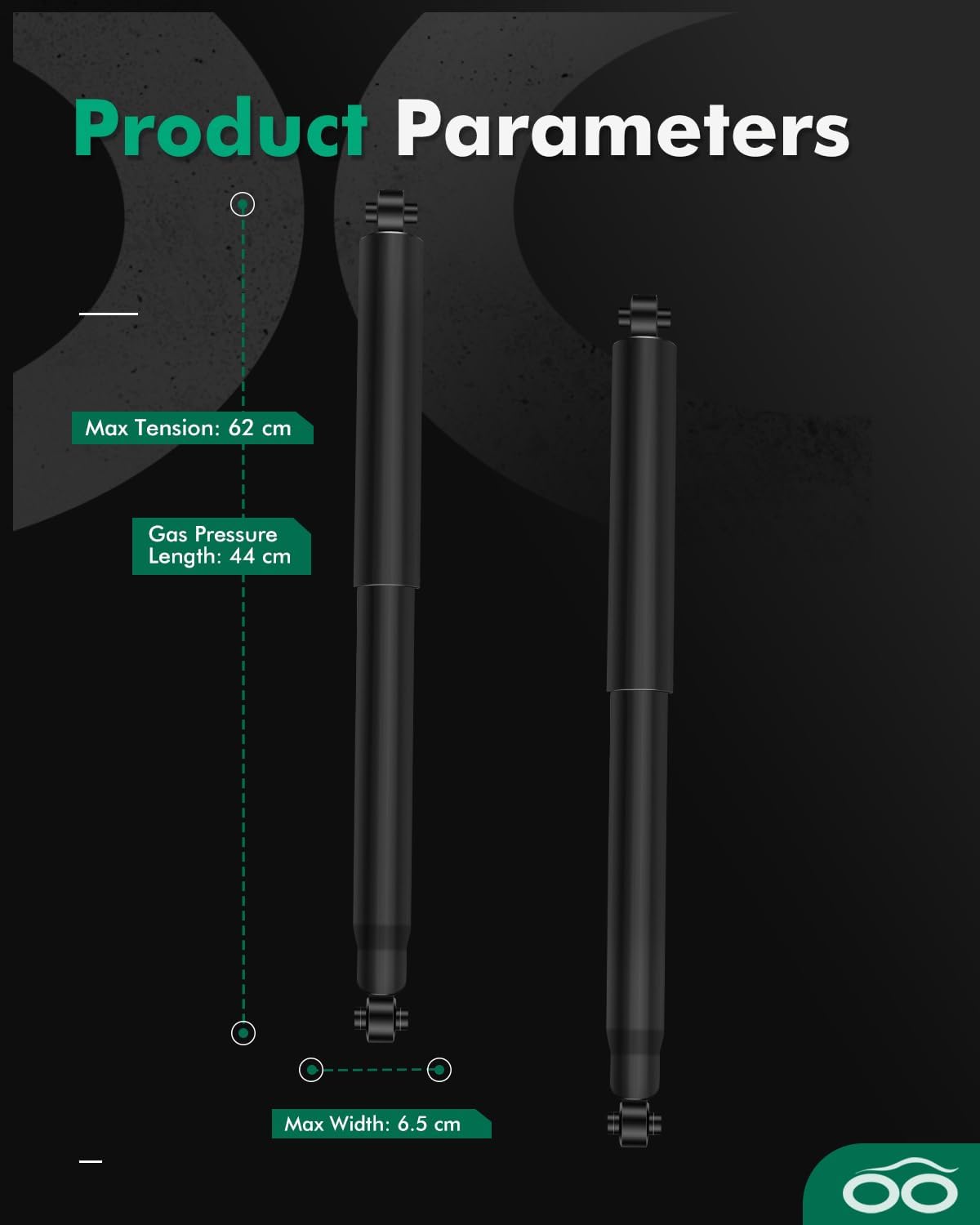 Shocks,SCITOO Rear Gas Struts Shock Absorbers Fit for 2002 2003 2004 2005 2006 2007 2008 2009 2010 2011 2012 Jeep Liberty,2007 2008 2009 2010 2011 Dodge Nitro 344404 3720 Set of 2