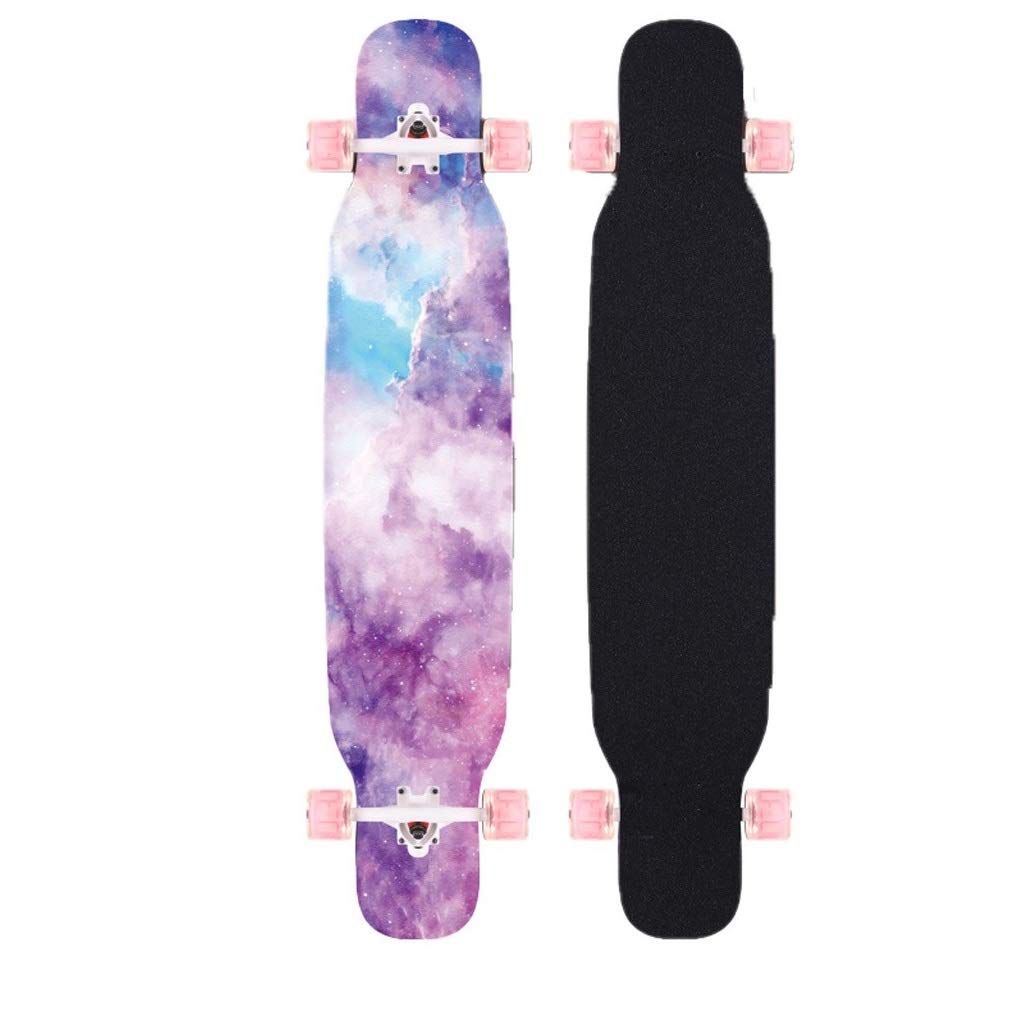 TXTC 47 Pouces 10 Ply Maple Complète Longboard Skateboard Danse, Croisière, Courbant, Slide Freeride, Freestyle Et Descente Freestyle Cruiser for Les Adolescents Ou Adultes Débutants (Color : D)