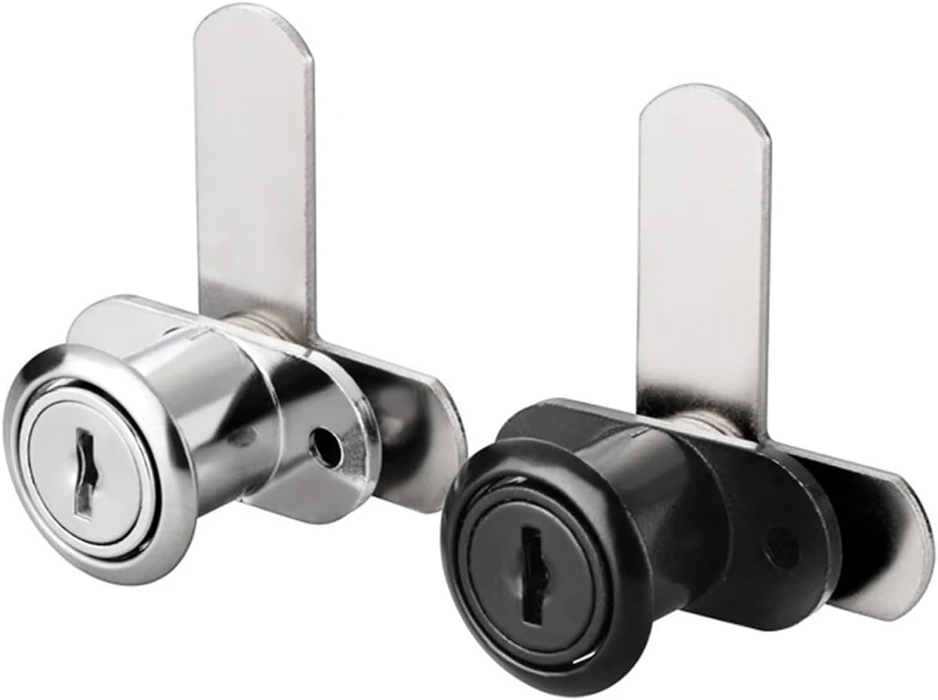 Plunger Lock Cabinet Home Improvement Accessories Push Computer Desk Cylinder Keyed Same Renovation(Silver)