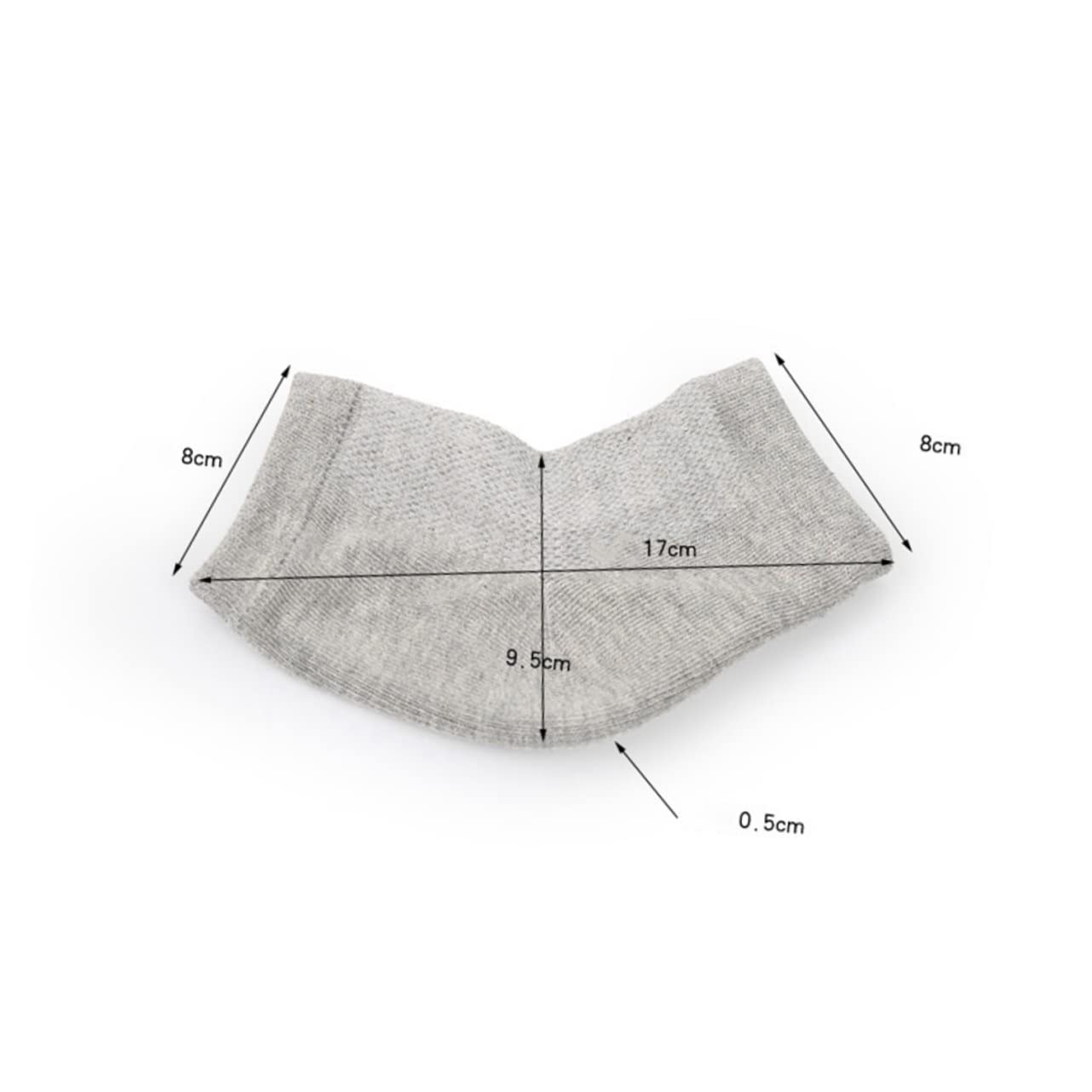 Healeved 3-Pack Heel Sleeve Moisturizing Socks for Women Men Open Toe Gel Heel Socks for Dry Rough Sk