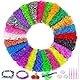 ROSHUKG 5100 Loom Bänder Set für Kinder, 24 Farben Gummibänder Set für Kinder Weben DIY Basteln Geschenk