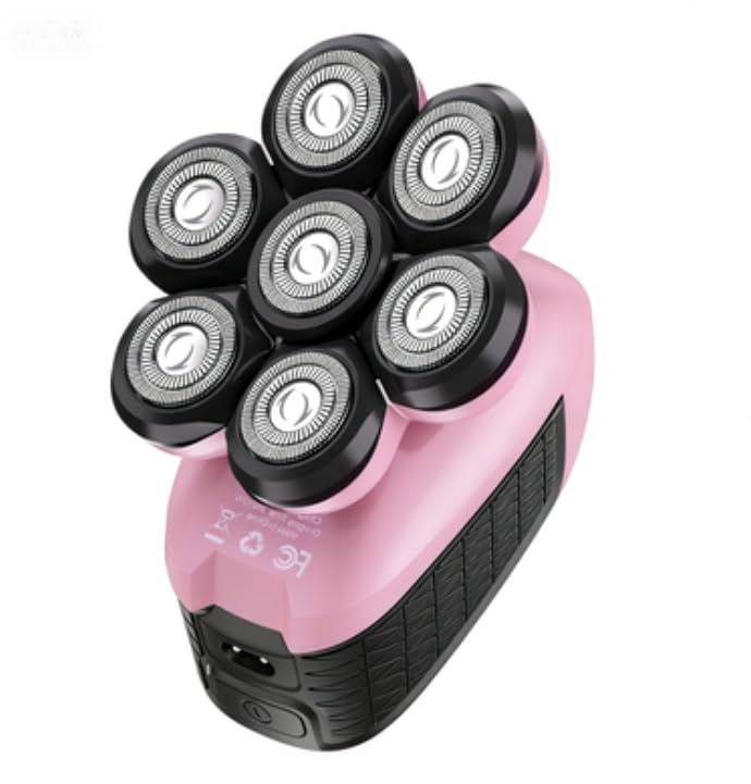 Wyklaus Head Shavers for Bald Men: 5-in-1 Electric Razor - Waterproof Shaving Grooming Kit for Balder - LED Display - Gift for Father