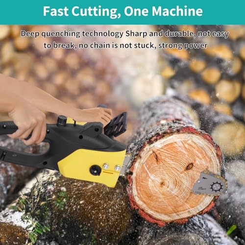 Electric Chainsaw, 2500W Powerful Electric Chainsaw,16" Portable Corded Chain Saw with 1.5m Power Cable, 4500rpm Chain Saw for Garden Tree Pruning, 10m/s Chain Speed Auto Chain Lubrication to Cut Wood 3 Electric Chainsaw, 2500W Powerful Electric Chainsaw,16" Portable Corded Chain Saw with 1.5m Power Cable, 4500rpm Chain Saw for Garden Tree Pruning, 10m/s Chain Speed Auto Chain Lubrication to Cut Wood - Image 3