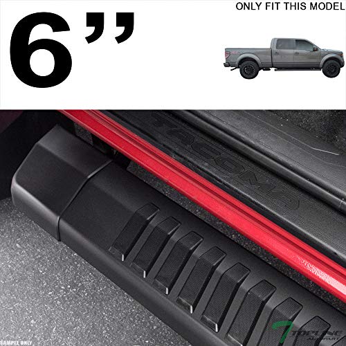 Estribos laterales de aluminio negro mate 6 pulgadas para Ford miniatura 2