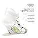 Feetures! Men's Elite Ultra Light No Show Tab, White + black, small
