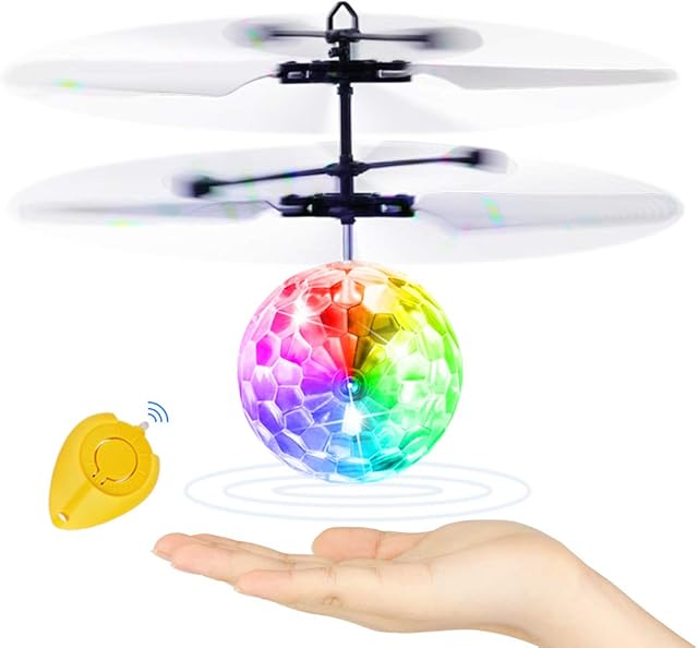 RC Flying Ball, Remote Control Mini Drone Helicopter Hover Airplane Toy for Kids 4-12 Years Old, Children Gadget Stocking Filler Birthday Xmas Gift Present for Boy Girl Teenager Indoor Outdoor Game