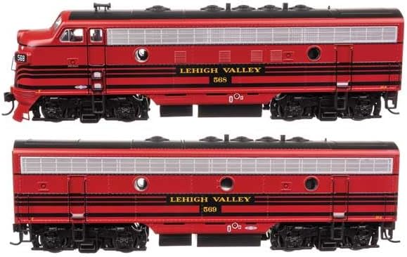 Walthers Mainline 910-21407 HO Scale EMD F7 A-B Set - ESU Sound and DCC - Lehigh Valley #568/569