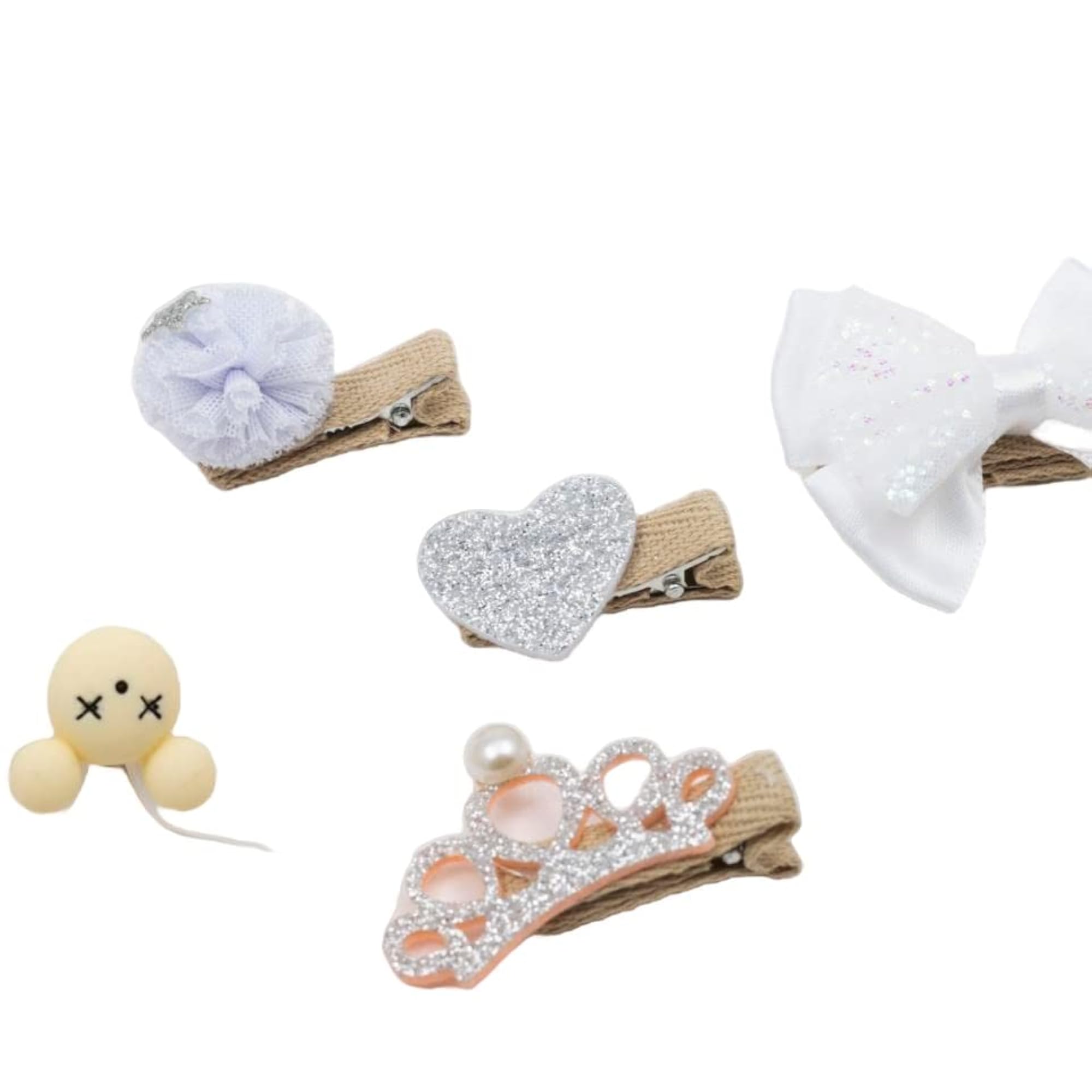 Sparkling Silver Sensation Hair Clips Set, Set of 5