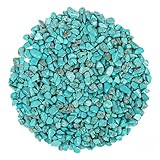 500g Éclats de Cristal Howlite Turquoise – Pierres Polies pour Bricolage, Fabrication de Bijoux, Bougies, Vases et Décoration Intérieure