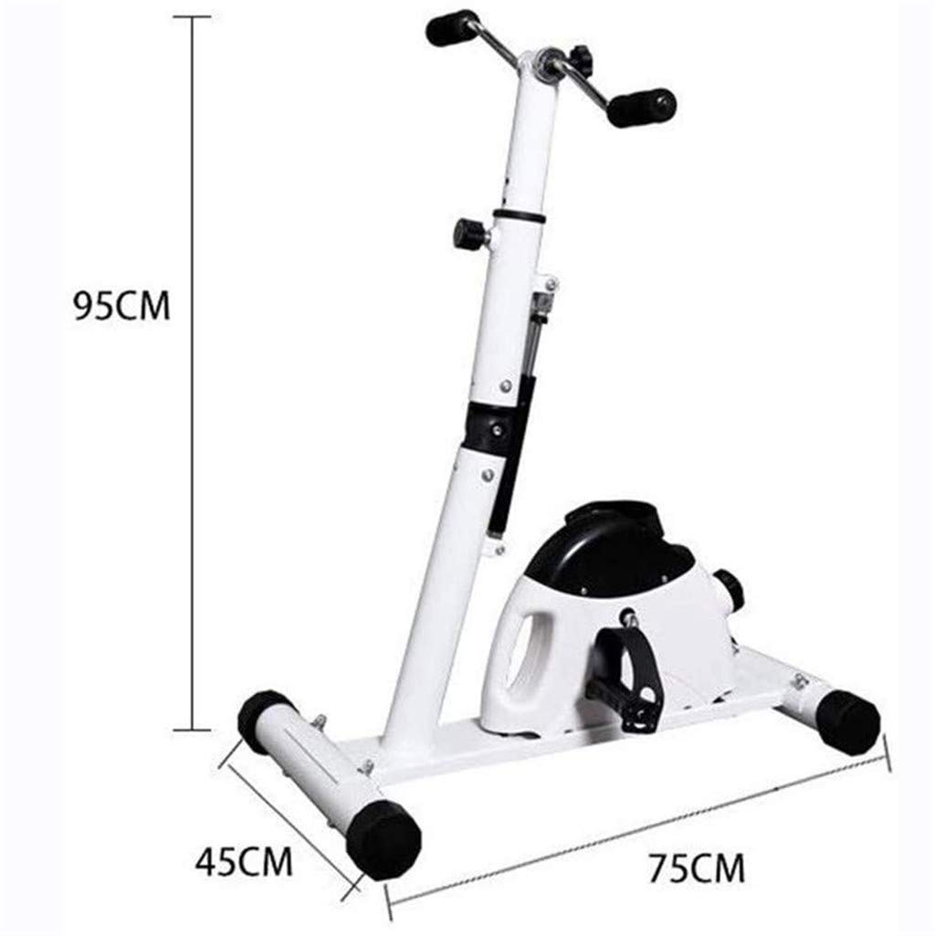 Pedal eléctrico Mini máquina de rehabilitación Ejercitador de pedal para brazo pie, equipo de rehabilitación de carrera de resistencia ajustable Ejercitador portátil Bicicleta Ejercicio de pierna Mini