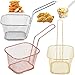 Cesta De Patatas Fritas Mini Cestas De Patatas Fritas Cesta Para Patatas Fritas De Acero Inoxidable Soporte Para Freír Cesta De Presentación Cesta Freidora Pequeña Cestas Servir Comida Tamiz Con Mango