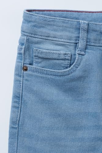 Image of Pantaloons Junior Kids Cotton Stretch Blend Jeans | Slim Fit | Mid Rise Waist | Full Length