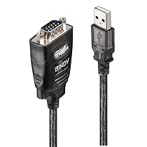 Lindy – Convertitore USB a Seriale RS232 con COM Port Retention, Cavo adattatore da 1.1m, Chipset FTDI di Alta Qualità per Lettori di Codici a Barre, Dispositivi Industriali o Dotati di Porta Seriale