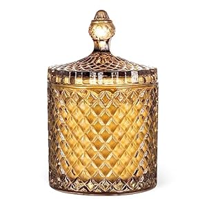 Large Wood Wick Jasmine Magnolia Scented Candles,Soy Wax Candle for Home Scented,Long Burning time and Large Glass Jar Candle, Luxury Candle Gift for Women & Men,14.8 oz