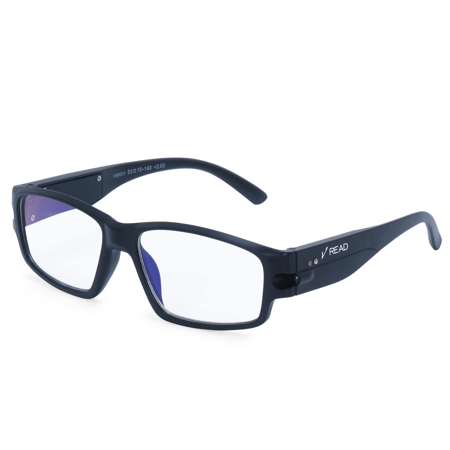 AEC VRead Blueblock Lenses In Full-Rim Reading Eyeglasses Inbuilt Night Mode LED Light With Free Hard Travel Case (Black, +2.25) (B0B2SBYXGL) Amazon Price History, Amazon Price Tracker
