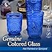 Yungala Cobalt Blue Highball Glasses set of 6 tall drinking glasses for tablesetting with cobalt blue glassware dishwasher friendly made without lead