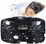 Top 10 Best Sleep Mask with Headphones for Side Sleepers 9 LC-dolida Sleep Mask with Bluetooth Headphones, Extra Large Silk Eye Mask for Sleeping Side Day Sleepers, Sleep Headphones Bluetooth 5.4 for Women Men with Thin Speaker, Blackout, Comfort, Microphone