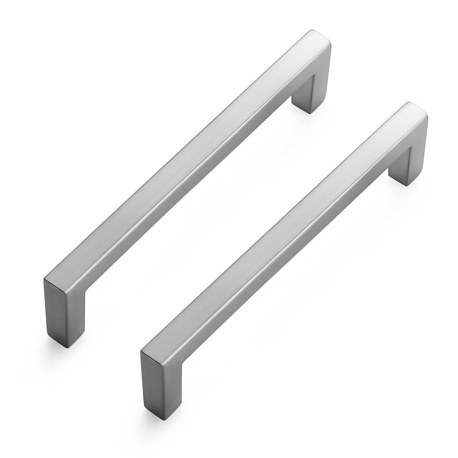 Photo 1 of Ravinte 30 Pack Solid 5 Inch Center to Center Slim Square Bar Drawer Handles Cabinet Hardware - Satin Nickel Kitchen Pulls