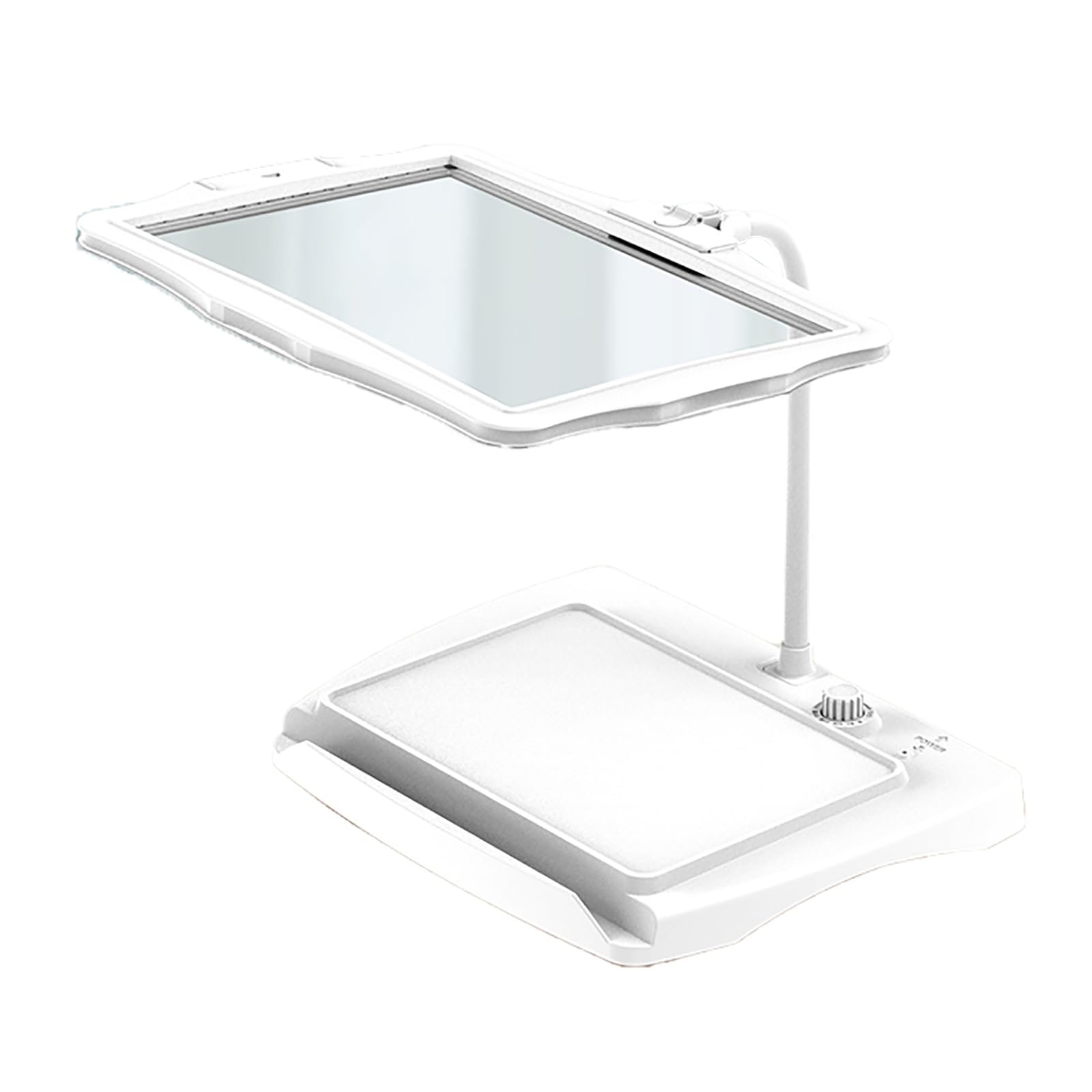 Lupa Digital De Sobremesa para Baja Visión, Pantalla HD De Ayuda Electrónica a La Lectura, Zoom 4X, Atenuación Táctil, Diseño Recargable, para Leer, Escribir, Ver Mapas(Weiß)