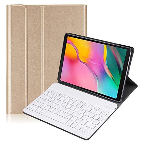 Für Samsung Galaxy Tab A 10.1 T720/T725 Bluetooth Tastatur Hülle, Colorful PU Leder Hülle mit magnetisch Abnehmbarer Kabellose Tastatur für Samsung