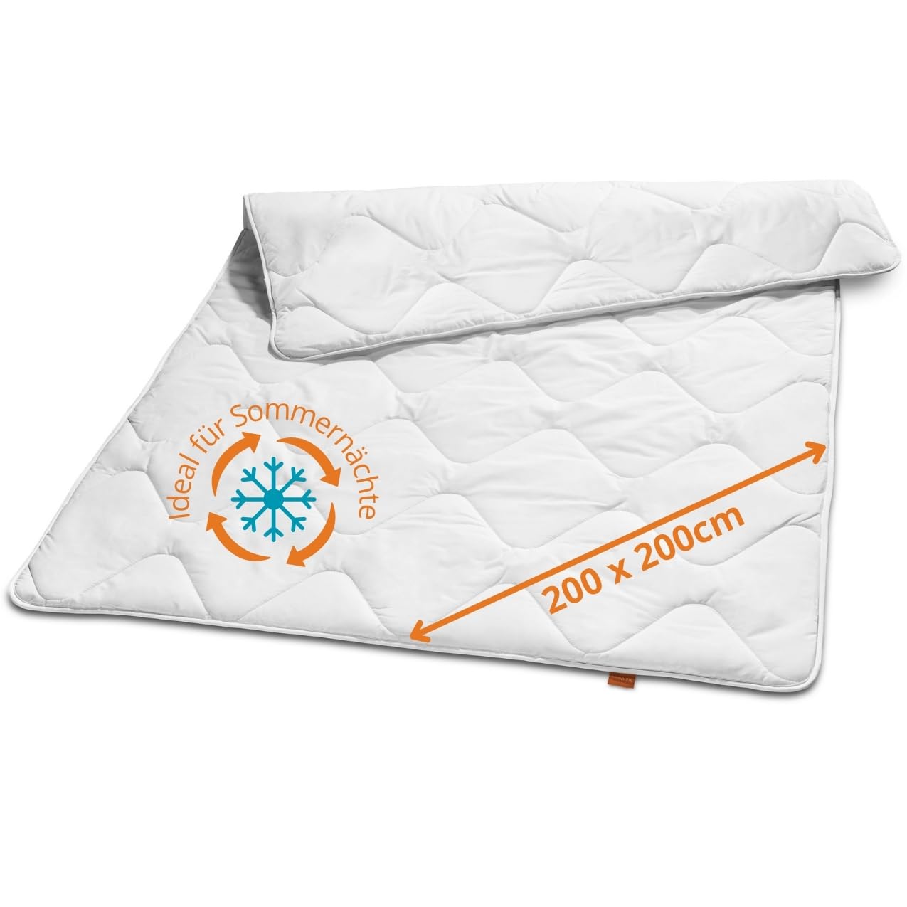 sleepling Ultra leichte Sommerdecke 200x200 cm, Sommer Bettdecke leicht, dünne Sommerbettdecke aus 100% Mikrofaser, Ökotex 100, waschbar 60 Grad