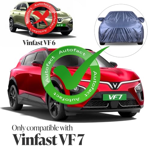 Image of Autofact Car Cover for VinFast VF 7 | Water-Resistant Car Body Cover | All Weather Light-Weight Triple-Stitched Outdoor Shield with UV Protection, Dustproof & Heat-Resistant