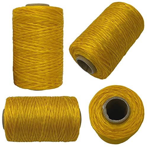 Leather Unlimited Yellow Sinew, 70 lb 8 oz 300 Yard Spool, Good for Moccasins, Chokers & Sewing