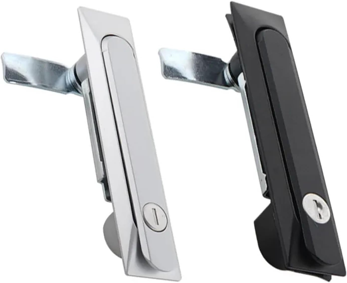 Power Control Cabinet Charging Pile Network Cabinet Lock Push Handle Lock 1Pcs(Without Key-Black)