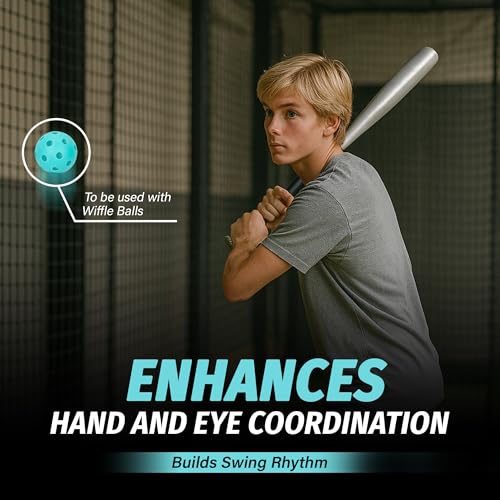 Ball Popper – Reinforced Tee Ball Popper, Durable Design, No Battery – Pop Up Baseball Trainer for Timing &#038; Accuracy Batting Practice (to Be Used with Practice Wiffle Balls, Balls Not Included)