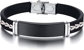 إسورة للرجال، مصنوعة من الجلد، بلون أسود وتصميم بوهيمي، مقاس واحد