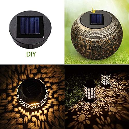 ANGMLN 2 Pack 8cm 3.2in Solar Replacement Top of Solar Lantern Outdoor Garden