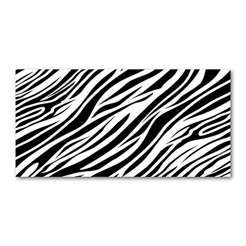 Fond de hotte en verre trempé 120x60 anti-éclaboussures motif zèbre moderne