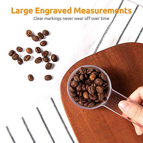 U-Taste TH-MC01-5-TSB Plastic Clear Measuring Cups Set: U-Taste 5 Pieces Transparent Visual Tritan Nesting Food Measure Cups thumb #3