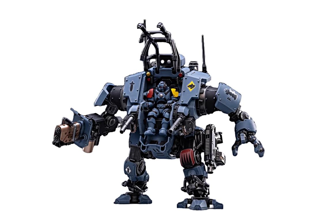 JOYTOY Warhammer 40K 1/18 Action Figure Space Wolves Battle Pack lnvictor Warsuit Pilota Fratello Rurik Warfist Modello da collezione