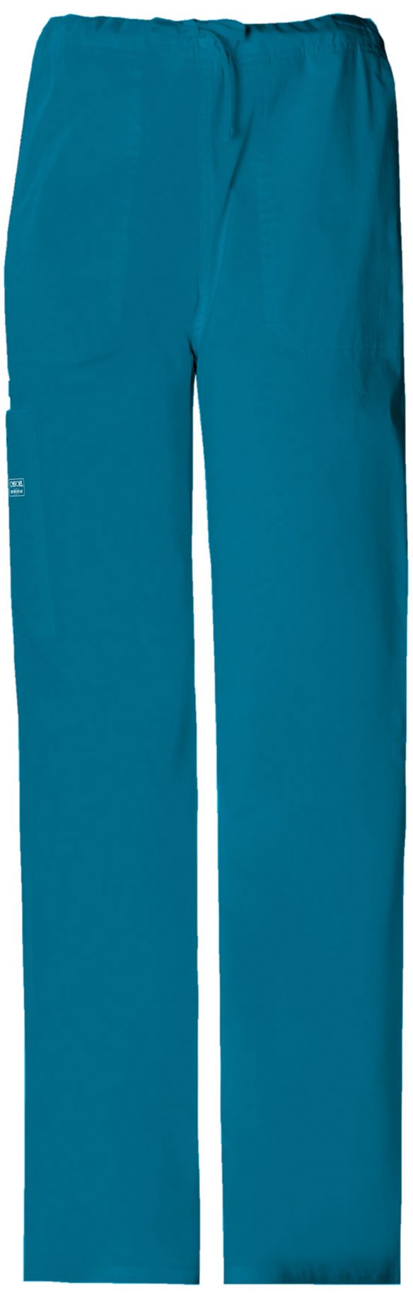 Cherokee Unisex Caribbean Blue Men & Women Scrubs Pant Workwear Core Stretch Drawstring Cargo 4043, Medium