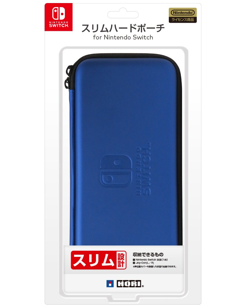 Hori Nintendo Switch Slim Hard Pouch Blue For Nintendo Switch
