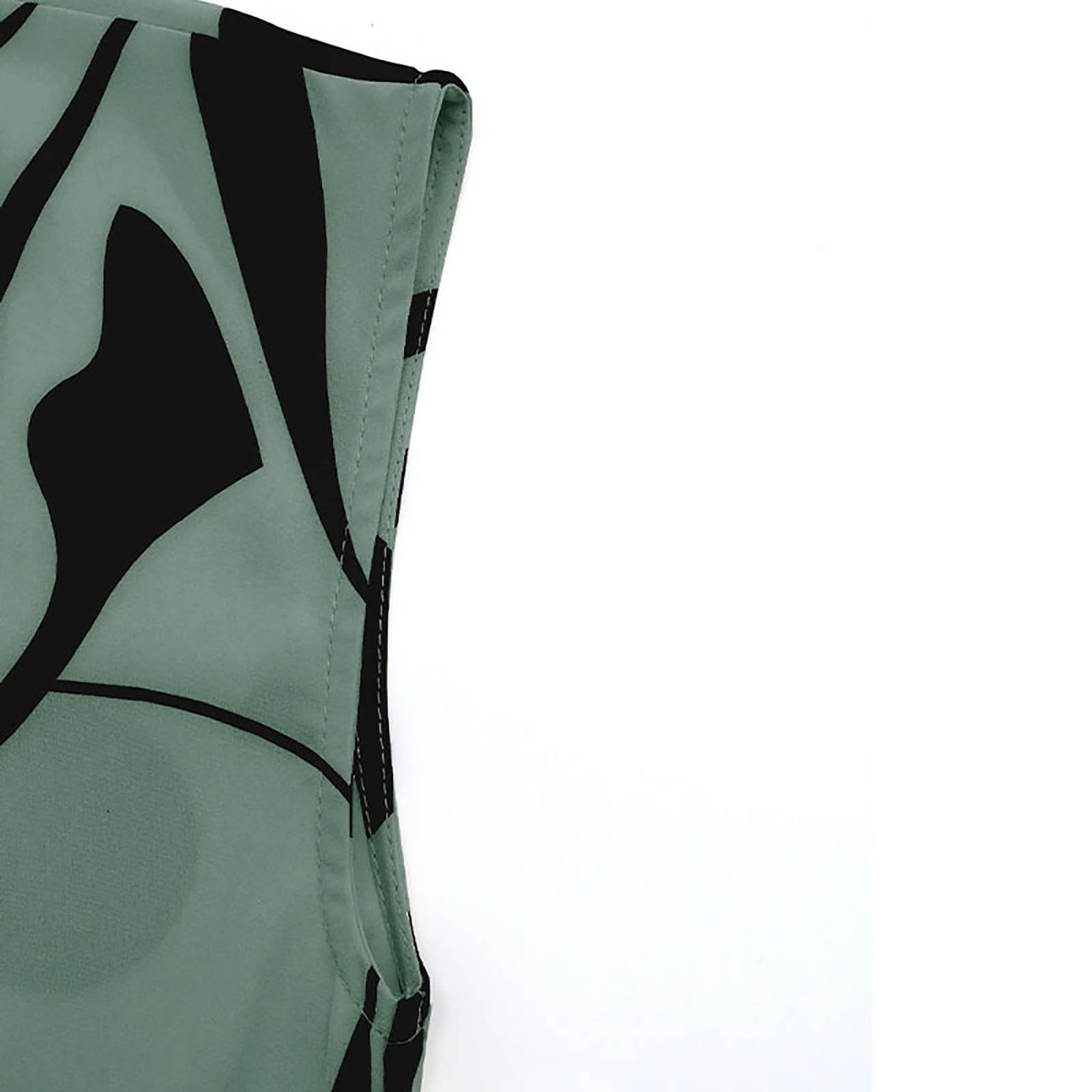 Lässiges Damenkleid Midirock mit Gürtel Blumenmuster A-Linie für Büro Freizeit Urlaub Party Frühling Sommer