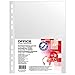 Produktbild OFFICE PRODUCTS Prospekthülle/Klarsichthüllen Glasklar A4 / 100 Stück/Oben Offen Klarsichthüllen Sicht-Hüllen Gelochte Plastikhülle/Transparent 60 mikron/Verstärkte Kante