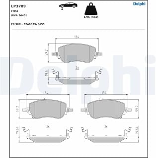 DELPHI Fren Balata Ön Fiat Egea 2020 / Egea Cross 2021 LP3709