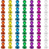 JYSNOW 49 Stück Magnete für Magnettafel, Bunten Neodym Magnete Extra Stark, 11 x 17 mm Kleine Magnet, Mini Starke Kühlschrankmagnete, Magneten für Whiteboard Pinnwand Kühlschrank (7 Farben)