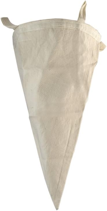 Heavy Duty Calico Cotton Filter Cone Straining Bag for Making Wine, Cordials, Jellies, Sorbets - 2 Sizes