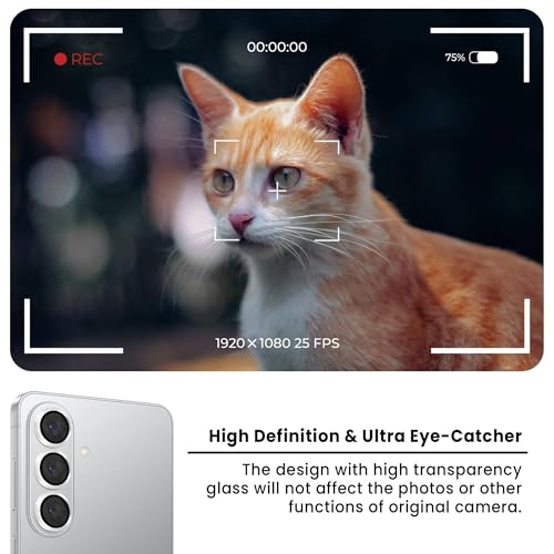 Image of FIRST MART Silver Camera Ring Guard Protector for Samsung Galaxy S26 | Tempered Glass with Metal Alloy Rings, HD Clear, Scratch Resistant, Case-Friendly | Pack of 1