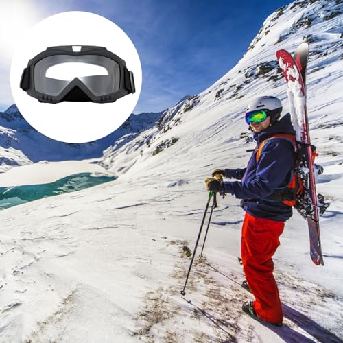 Lightweight Anti-Fog Ski Goggles with Adjustable Head Strap for Men Women (White) - image 3